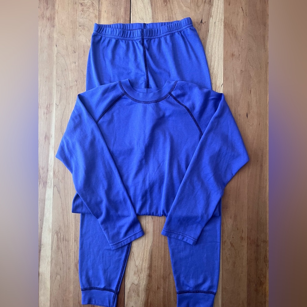 Patagonia Kids Purple Thermal Top and Pants Set